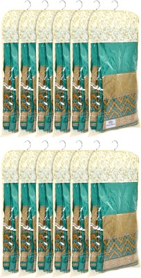 Heart Home Designer Metalic Print Waterproof Clothes Storage Bag Wardrobe Hanging Protective Cover Zipper Dust Cover Suitable for Wardrobe Storage and Travel (Gold)-Pack of 12)-25_F_HHOME15526 25_F_HHOME015526(Gold)