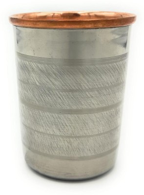 SHLINCO GLSC_01 Glass Water/Juice Glass(250 ml, Steel, Copper, Silver)