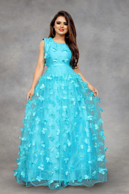 Aika Flared/A-line Gown(Light Blue)