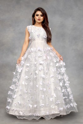 Apnisha Anarkali Gown(White)