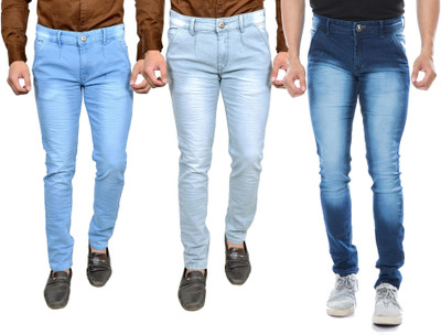 Moudlin Slim Men Multicolor Jeans(Pack of 3)