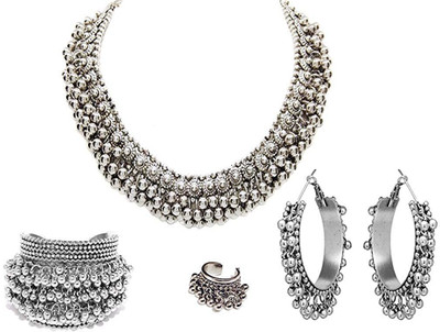oplera spark Oxidised Silver Silver Silver Jewellery Set(Pack of 1)