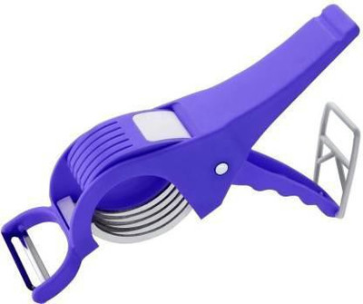 ERYTHRO New 2 in 1 Vegetable Cutter With Peeler Chilly,Onion Cutter with Lock System Vegetable Chopper(1 X Vegetable Cutter)