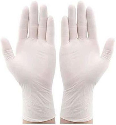 DM India -Good Quality Latex Hand Gloves Disposable (With Dispenser Box) for Doctor, Saloon, Pharmaceutical CE / FDA / GMP / ISO 9001:2015 Certified Approved (White ,small) Latex Surgical Gloves Latex Surgical Gloves(Pack of 80)