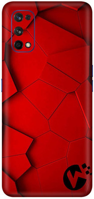 wrap craft REALME 7 PRO Mobile Skin(Red, Black)
