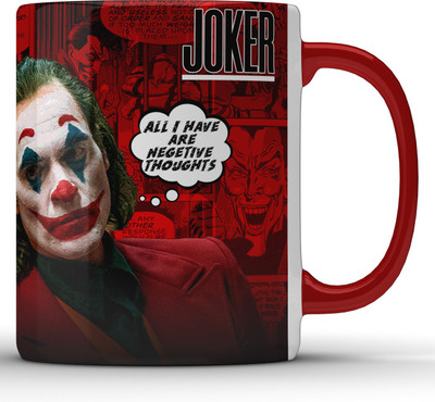 Unbounded Company Joker - All I Have Are Negative Thoughts Quote Comic Poster Ceramic Coffee Mug(325 ml)