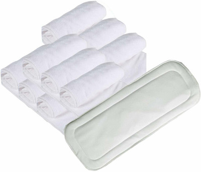 DOMENICO (Pack of 10)Washable Cloth Diaper Nappies Wet-Free Inserts(5 Layer Insert)