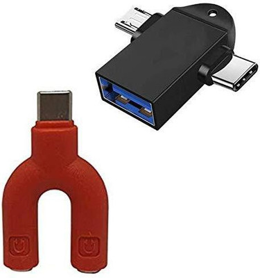 Ravbelli USB, Micro USB, USB Type C OTG Adapter(Pack of 2)