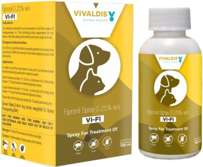 VIVALDIS VIfi Spray –for tick & flea infestations, fast acting Flea and Tick Normal Dog Shampoo(100 ml)
