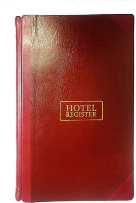 LRS Super Pure Leather Binding Big Size 100 Pages 1500 Entries Hotel Record Register, 18 x 12 inch 1-Part Record Keeping Book(1 Sets)