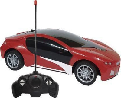 HREYANSH COLLECTION 3D Remote Control Lighting Famous Car (red)(Red)