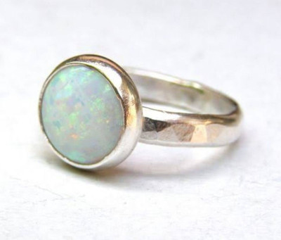 Gemperor Metal Opal Gold Plated Ring