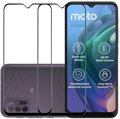 KARTRAY Edge To Edge Tempered Glass for Motorola G10 Power, Motorola G30, Motorola E7 Plus, Motorola E7 Power, Motorola G9(Pack of 2)