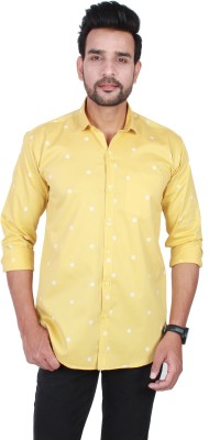 Vellical Men Solid Casual Yellow Shirt