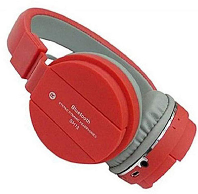 Glatoxi FOLDABLE HEADSET Bluetooth(Red, On the Ear)