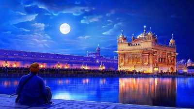 anshul internet point 45.72 cm GOLDEN TEMPLE 6 Self Adhesive Sticker(Pack of 1)