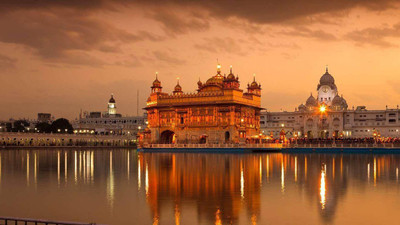 anshul internet point 45.72 cm GOLDEN TEMPLE 4 Self Adhesive Sticker(Pack of 1)