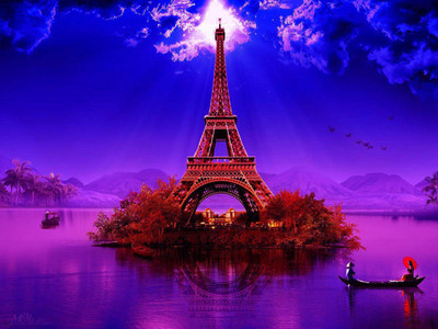 anshul internet point 18 EIFEL TOWER 5 Self Adhesive Sticker(Pack of 1)