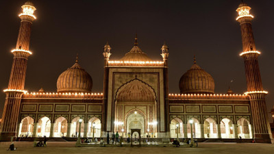 anshul internet point 45.72 cm JAMA MASJID 5 Self Adhesive Sticker(Pack of 1)