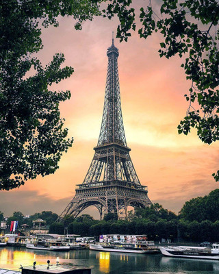 anshul internet point 45.72 cm EIFEL TOWER 1 Self Adhesive Sticker(Pack of 1)