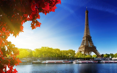 anshul internet point 45.72 cm EIFEL TOWER 2 Self Adhesive Sticker(Pack of 1)