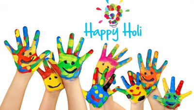 anshul internet point 45.72 cm HOLI 4 Self Adhesive Sticker(Pack of 1)