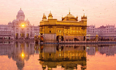 anshul internet point 45.72 cm GOLDEN TEMPLE 3 Self Adhesive Sticker(Pack of 1)