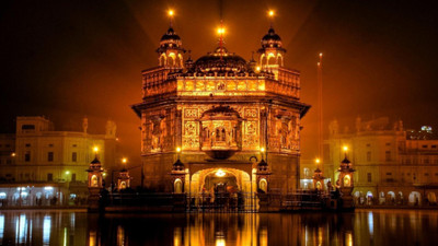 anshul internet point 45.72 cm GOLDEN TEMPLE 7 Self Adhesive Sticker(Pack of 1)