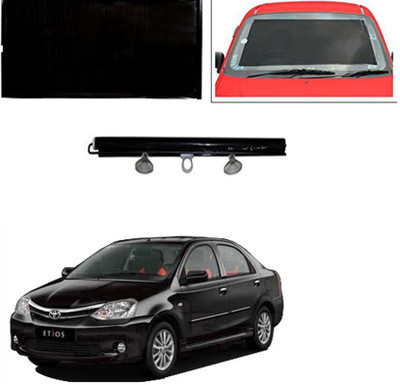 Marker Rear Window, Side Window Sun Shade For Toyota Etios(Black)