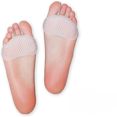 FIVANIO Soft Silicon Gel Half Toe Sleeve Forefoot Pads (pack of 2) Foot Support Heel Support(Multicolor)