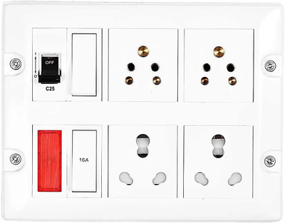 BAHUL power strip with 4 meter wire with big plug With heay duty wire Long wire 4  Socket Extension Boards(White, 4 m)