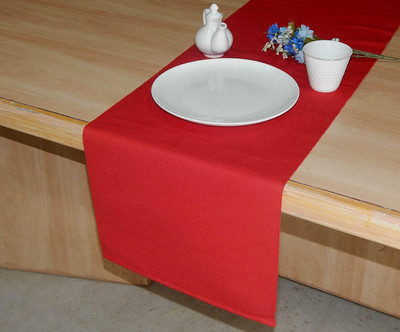 Home Colors Red 132 cm Reversible Table Runner(Cotton)