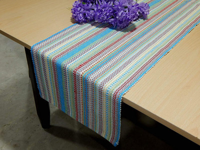 Home Colors Multicolor 182 cm Reversible Table Runner(Cotton)