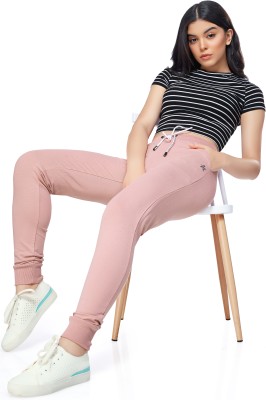 ZEYO Solid Women Pink Track Pants