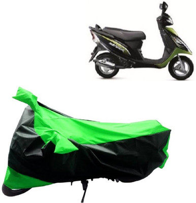 MMSSTAR Waterproof Two Wheeler Cover for TVS(Scooty Streak, Green, Black)