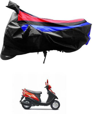 JVG Waterproof Two Wheeler Cover for Mahindra(Flyte, Black, Red, Blue)