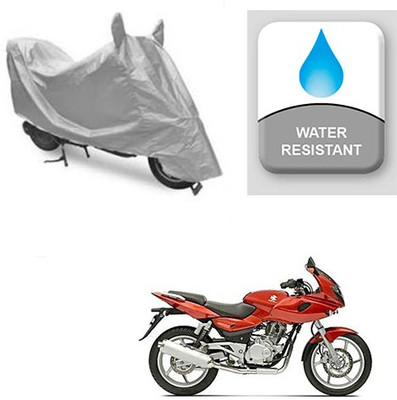 Atulit enterprises Two Wheeler Cover for Bajaj(Pulsar 220 DTS-i, Silver)