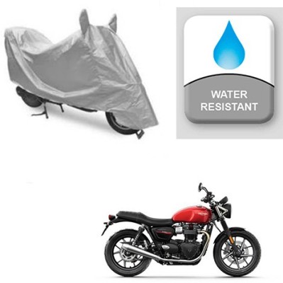 Atulit enterprises Two Wheeler Cover for Triumph(Twin spark, Silver)