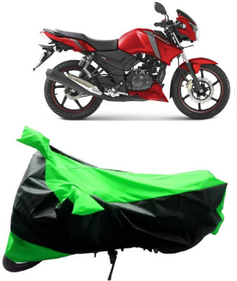 MMSSTAR Waterproof Two Wheeler Cover for TVS(Apache RTR 160, Green, Black)