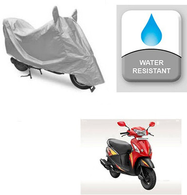 saanvi Two Wheeler Cover for Hero(Pleasure, Silver)