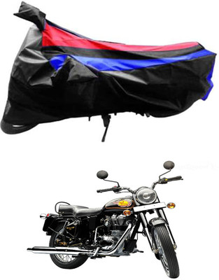 JVG Waterproof Two Wheeler Cover for Royal Enfield(Bullet 350 Twinspark, Black, Red, Blue)