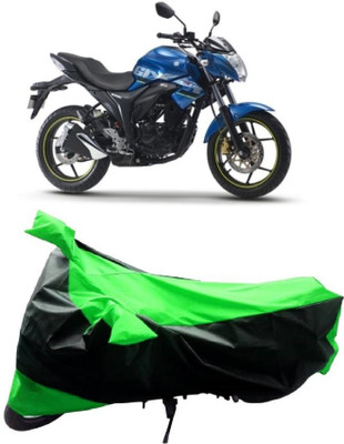 MMSSTAR Waterproof Two Wheeler Cover for Suzuki(Gixxer, Green, Black)