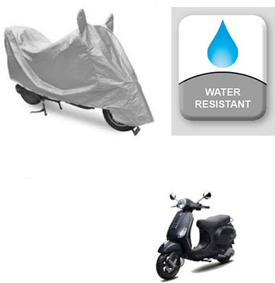 saanvi Two Wheeler Cover for Piaggio(Vespa LX, Silver)