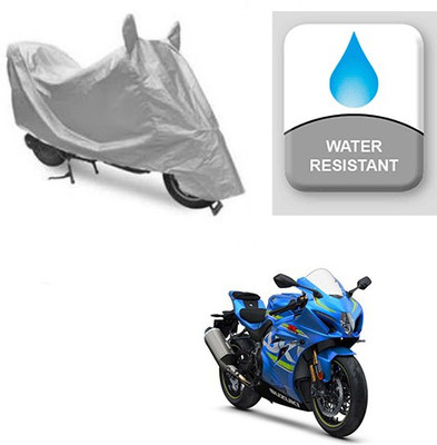 saanvi Two Wheeler Cover for Suzuki(GSX, Silver)