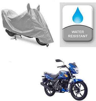 saanvi Two Wheeler Cover for TVS(Flame SR125, Silver)