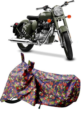 AutoHansh Waterproof Two Wheeler Cover for Royal Enfield(Bullet 350, Multicolor)