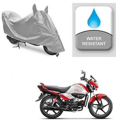 saanvi Two Wheeler Cover for Hero(Splendor I Smart, Silver)