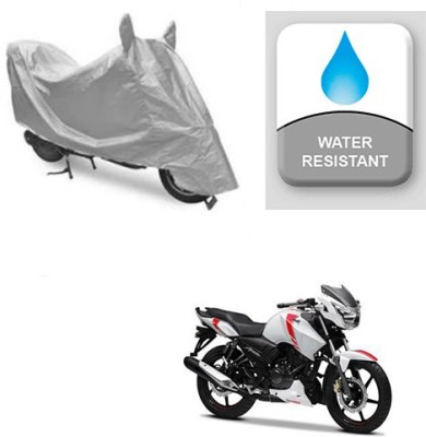 saanvi Two Wheeler Cover for TVS(Apache RTR 160, Silver)