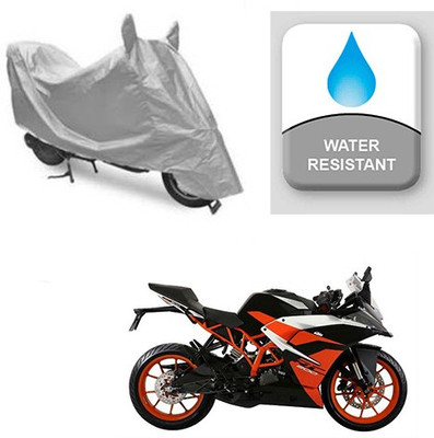 RPSENTTERPR Waterproof Two Wheeler Cover for KTM(RC 200, Silver)