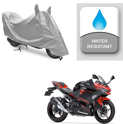 Atulit enterprises Two Wheeler Cover for Kawasaki(Ninja 250, Silver)